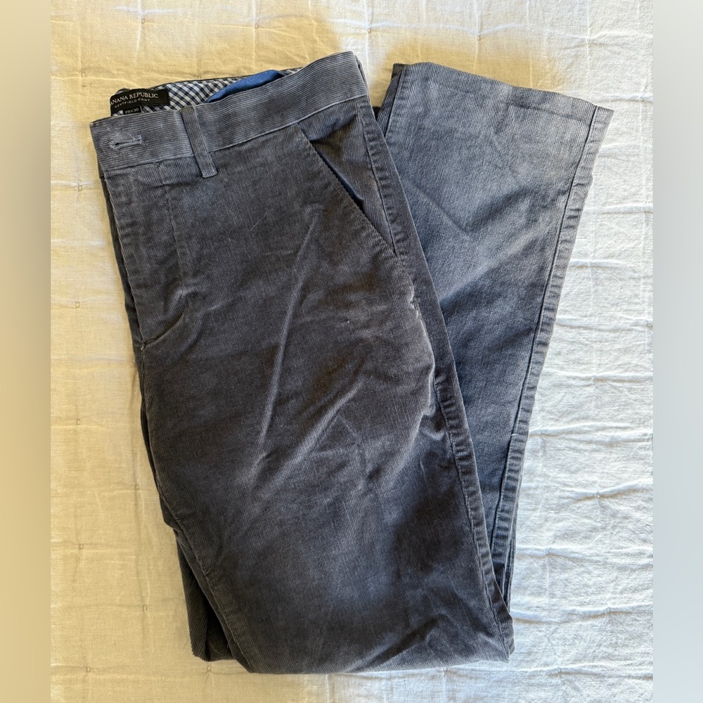 Banana Republic | Men’s Charcoal Gray Corduroy Kentfield Pants 29x30